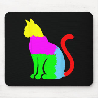 Autism Awareness With Artistic Cat Silhouette Or C マウスパッド