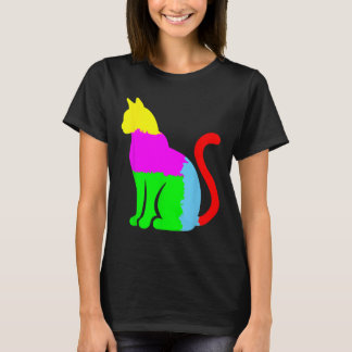 Autism Awareness With Artistic Cat Silhouette Or C Tシャツ