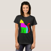 Autism Awareness With Artistic Cat Silhouette Or C Tシャツ (正面フル)