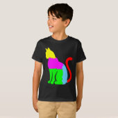 Autism Awareness With Artistic Cat Silhouette Or C Tシャツ (正面フル)