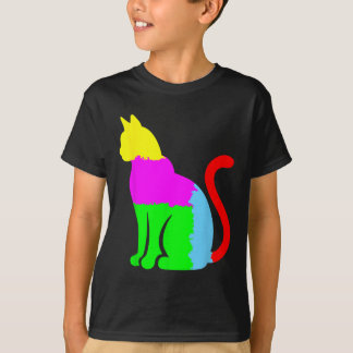 Autism Awareness With Artistic Cat Silhouette Or C Tシャツ