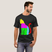Autism Awareness With Artistic Cat Silhouette Or C Tシャツ (正面フル)