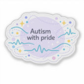 Autism Awareness | With Pride Vinyl Sticker  シール (正面)