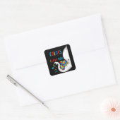 Autism Awareness Women Kid Acceptance I See Your T スクエアシール (封筒)