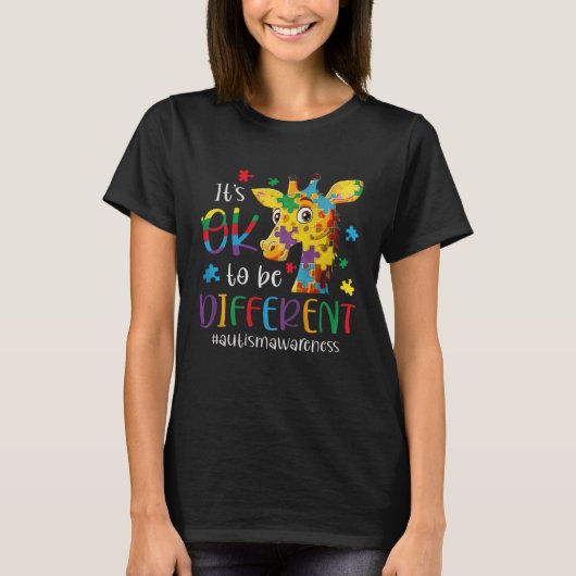 Autism Awareness  Women Kid Its Ok To Be Different Tシャツ (正面)