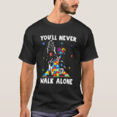 Autism Awareness You Will Never Walk-Alone Support Tシャツ (正面)