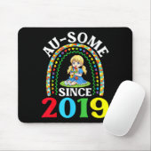 Autism Awesome Ausome Since 2019 Awareness 7th Bir マウスパッド (マウス)