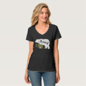 Autism Bear Aunt  Women's Autism Awareness Aunties Tシャツ (正面フル)