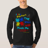 Autism Bible 1 Peter Perfect God Made Me Unmasking Tシャツ (正面)