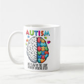Autism Brain Puzzle No Flaw In The Code  コーヒーマグカップ (左)