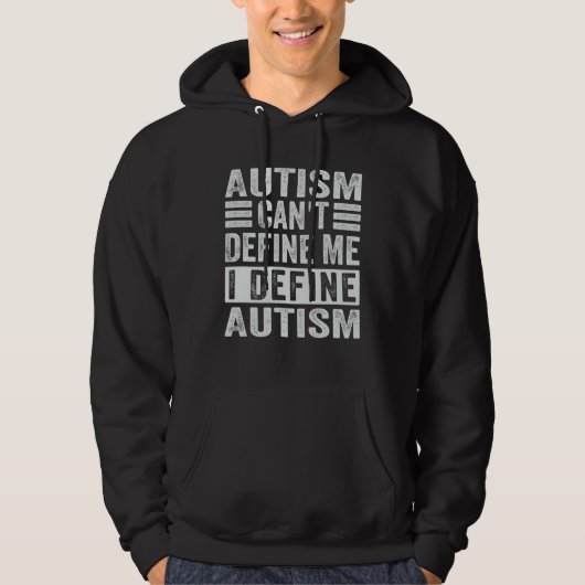 Autism Can t Define Me I Define Autism  Awareness パーカ (正面)