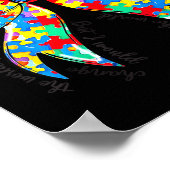 Autism Coquette Bow Puzzle Autism Awareness Proud  ポスター (角)