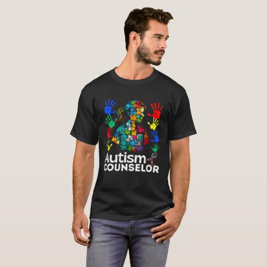 Autism Counselor Navigating Autism Autism Counseli Tシャツ (正面フル)