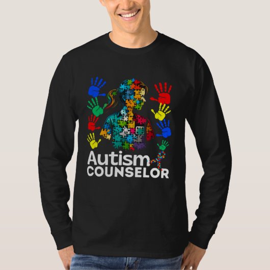 Autism Counselor Navigating Autism Autism Counseli Tシャツ (正面)