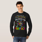 Autism Dabbing Society Say I m Autistic God Says I Tシャツ (正面フル)