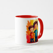 Autism Dad  マグカップ (正面右)