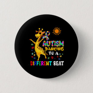 Autism Dancing Fun Different Beat Autism Awareness 缶バッジ