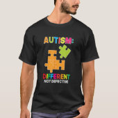Autism Different Not Defective Spectrum Support Ac Tシャツ (正面)