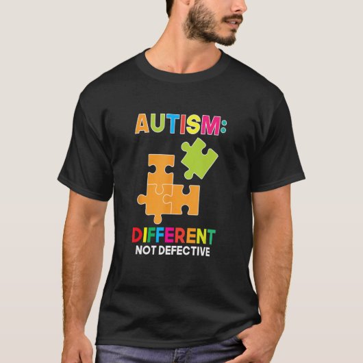 Autism Different Not Defective Spectrum Support Ac Tシャツ (正面)