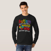Autism Doesn't Come With A Manual Moms Autism Awar Tシャツ (正面フル)