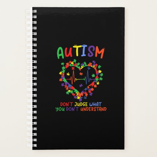 Autism Dont Judge What You Dont Understand プランナー手帳 (正面)