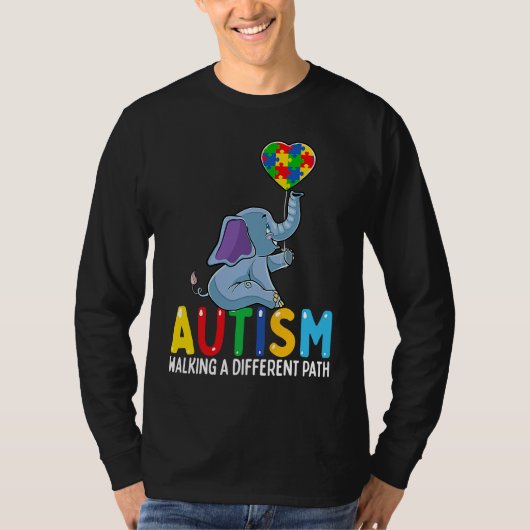 Autism Elephant Walking A Different Path For Kids Tシャツ (正面)