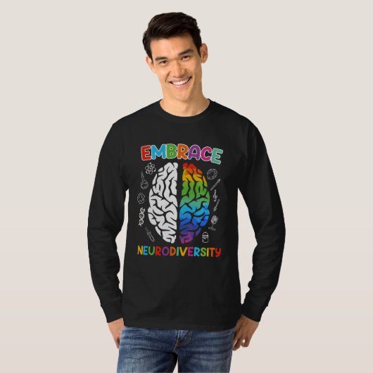 Autism Embrace Neurodiversity Autistics Awareness  Tシャツ (正面フル)