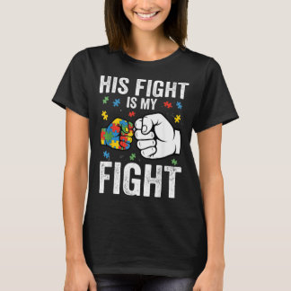 Autism Fight is Fight ASD Awareness Dad Mom Men Tシャツ