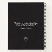 Autism Fingerprint/Quote Spiral Notebook ノートブック (裏面)