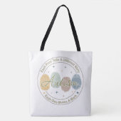 Autism Fingerprint/Quote Tote Bag トートバッグ (正面)