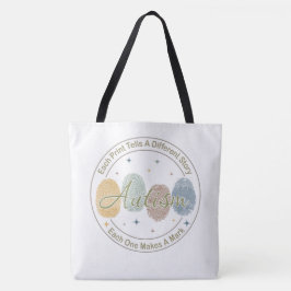 Autism Fingerprint/Quote Tote Bag トートバッグ