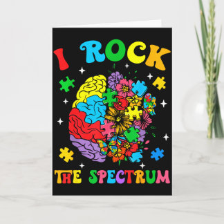 Autism Floral Brain I Rock The Spectrum Awareness  カード