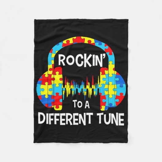 Autism Game - Rocking To A Different Tune For Game フリースブランケット (正面)