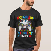 Autism Game  Rocking To A Different Tune For Gamer Tシャツ (正面)