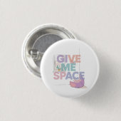 Autism Give Me Space Sensory Boundary Button Pin 缶バッジ (正面&裏面)
