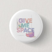 Autism Give Me Space Sensory Boundary Button Pin 缶バッジ (正面)