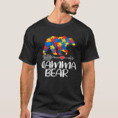 Autism Glamma Bear Autistic Support Autism Awarene Tシャツ (正面)