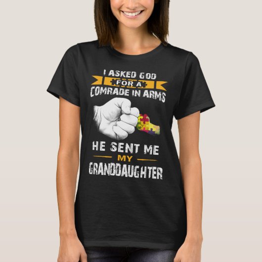 Autism GrandDaughter Autism Awareness Men Women Gr Tシャツ (正面)