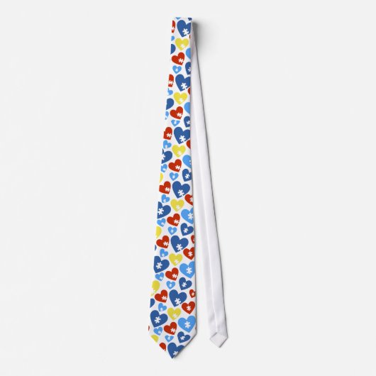 Autism Heart Neck Tie ネクタイ (正面)