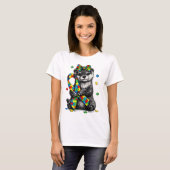 Autism Highland Otter Puzzle Ribbon T-Shirt, Retro Tシャツ (正面フル)