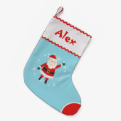 Autism Inspired - Custom Santa Christmas Stocking スモールクリスマスストッキング (正面 (吊り時))