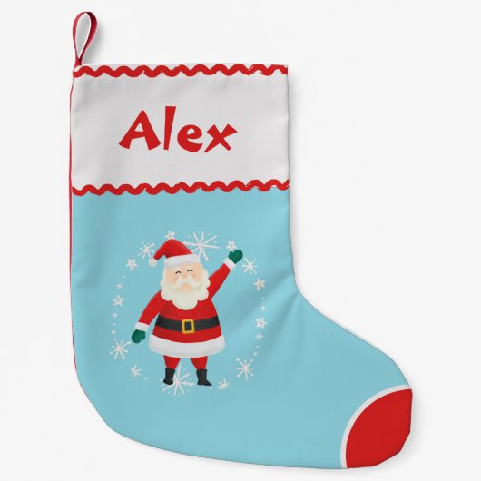 Autism Inspired - Custom Santa Christmas Stocking スモールクリスマスストッキング (正面)