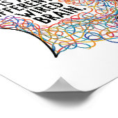 Autism Is a Differently Wired Brain Line Art Quote ポスター (角)