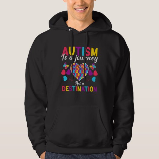 Autism is a journey not a destination  Autism Awar パーカ (正面)