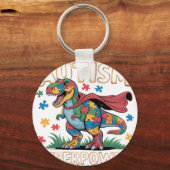 Autism is my Superpower Autism Awarenes キーホルダー (正面)