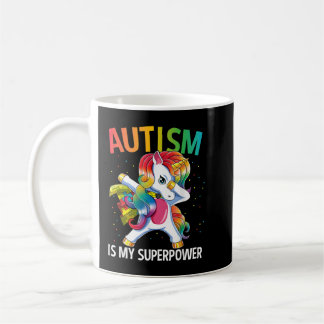 Autism Is My Superpower Dabbing Unicorn  コーヒーマグカップ