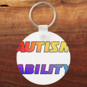 Autism Is Not A Disability Black Versio キーホルダー (正面)