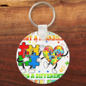 autism is not a disability it is a different abili キーホルダー (正面)