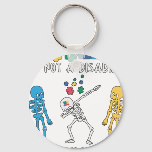 Autism It's Not a Disability, It's a Different Abi キーホルダー (正面)