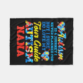 Autism Journey Never Planned Tour Guide Nana Grand フリースブランケット (正面(横))